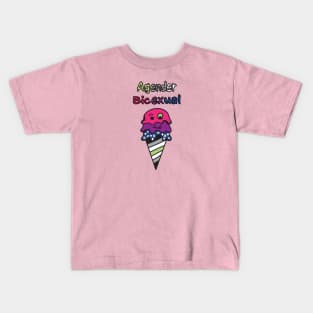 Agender Bicexual BIce Cream Cone Kids T-Shirt
